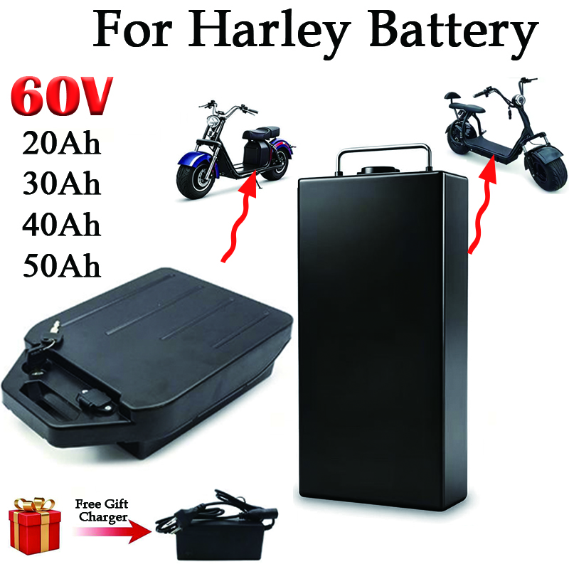 60V 30Ah Electric Scooter Battery - สำหรับแบตเตอรี่ฮาร์เลย์ 60V 20Ah 30Ah 40Ah รถจักรยานยนต์ไฟฟ้า