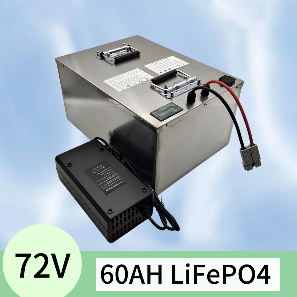 72V 60Ah Lifepo4 Battery Pack - แบตเตอรี่ลิเธียมไลฟ์โป4 72V 60Ah 60A แบบชาร์จได้ สำหรับยานยนต์ไฟฟ้า