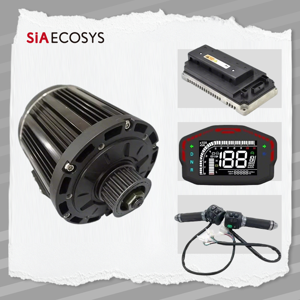 Mid Drive Motor Kit 72V 3000W - ชุดมอเตอร์ขับเคลื่อนกลางแบบสายพาน QS138 3000W V1 72V 100KPH