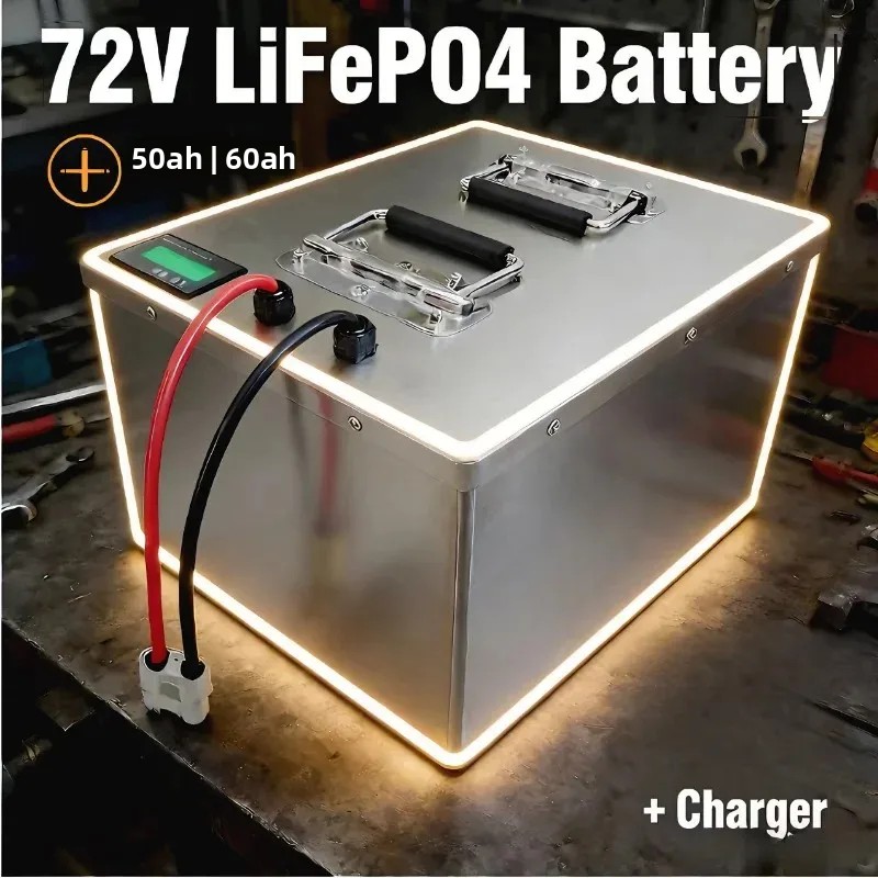 72V 60Ah Lifepo4 Battery Pack - แบตเตอรี่ลิเธียมไลฟ์โป4 แบบชาร์จได้ 72V 50Ah 50A 60Ah