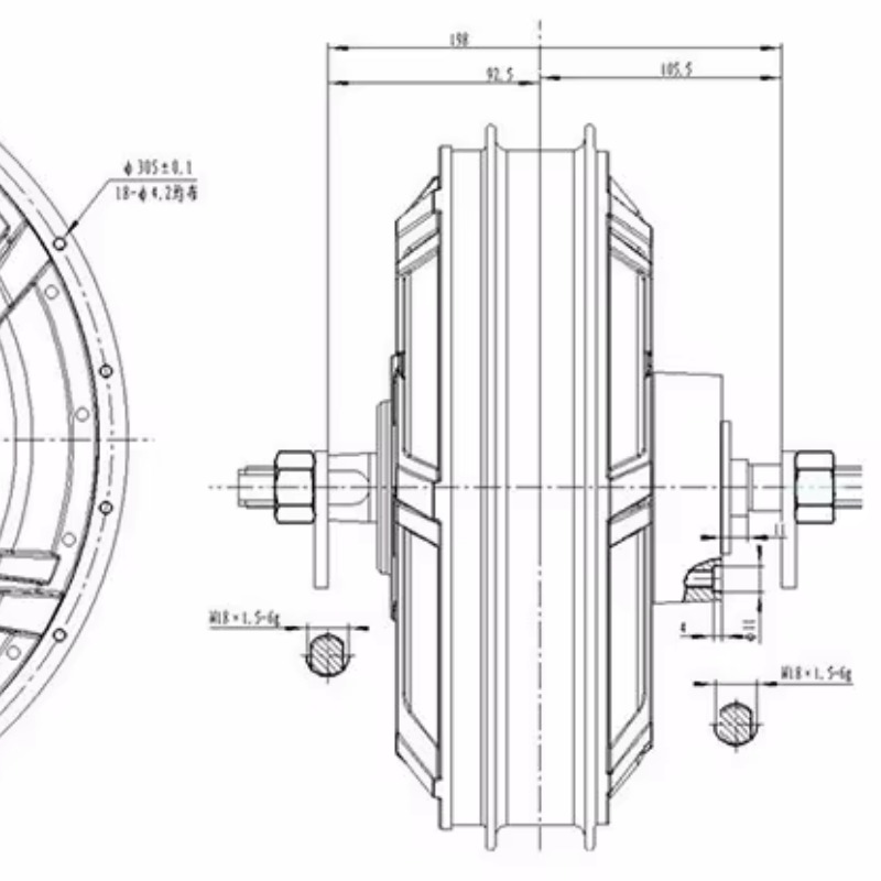 มอเตอร์ QS รุ่น 273 72v-144v ม - Qs273 Hub Motor 8000W 72V บทวิจารณ์และราคา