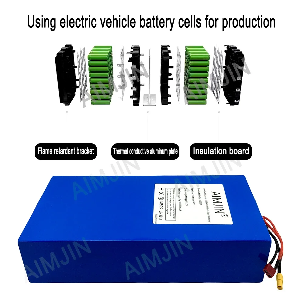 แบตเตอรี่ลิเธียมใหม่เอี่ยม 16S - 60V 30Ah Electric Scooter Battery บทวิจารณ์และราคา