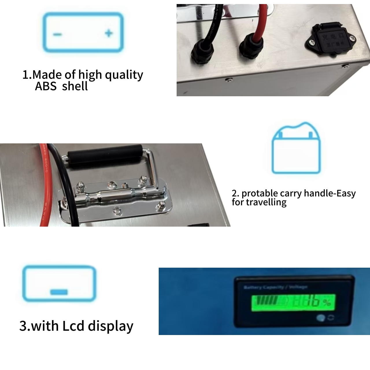 แบตเตอรี่ลิเธียมไลฟ์โป4 72V 60 - 72V 60Ah Lifepo4 Battery Pack บทวิจารณ์และราคา