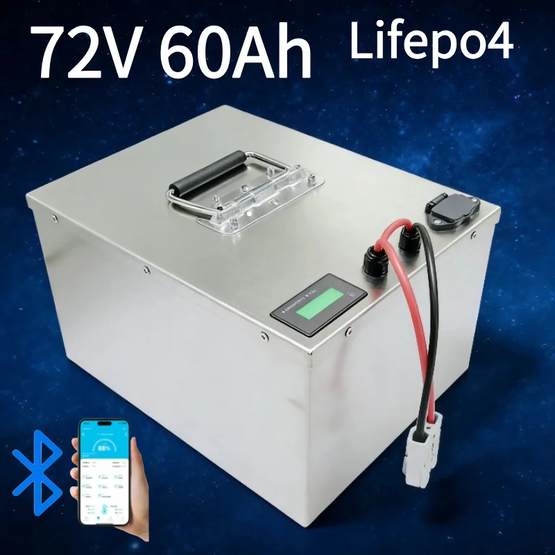72V LiFePO4 แบตเตอรี่ 60Ah บลู - 72V 60Ah Lifepo4 Battery Pack บทวิจารณ์และราคา