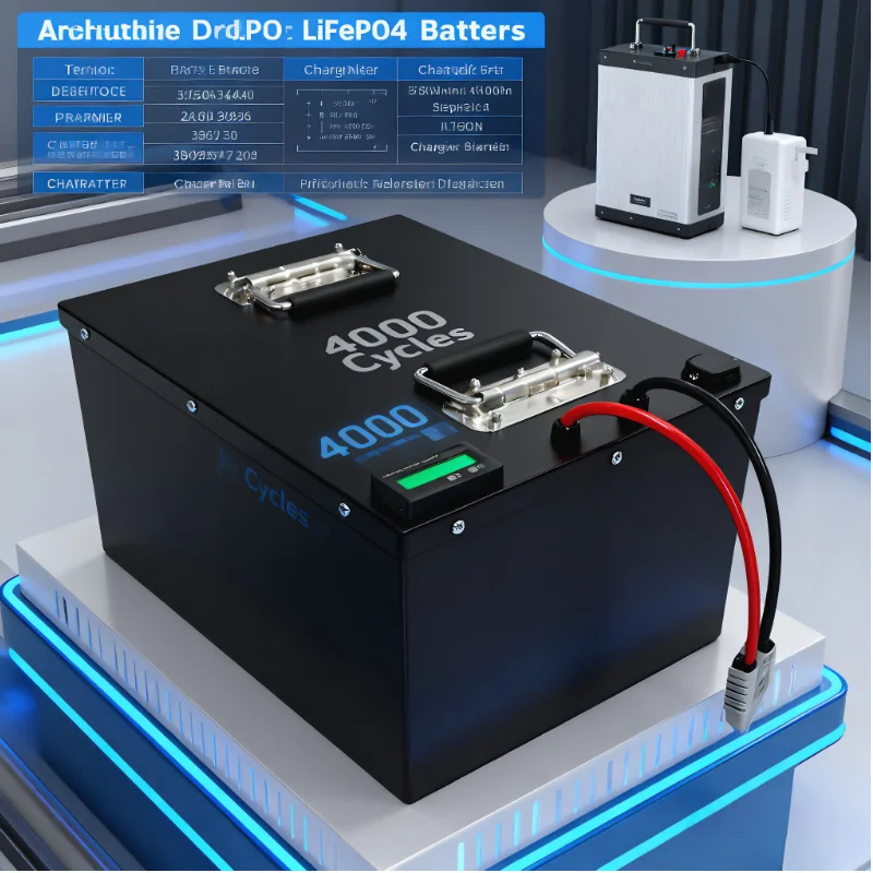 ชุดแบตเตอรี่ลิเธียมไอออนฟอสเฟต - 72V 60Ah Lifepo4 Battery Pack บทวิจารณ์และราคา