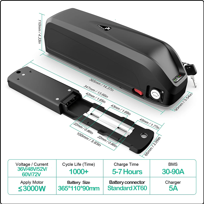 แบตเตอรี่จักรยานไฟฟ้า 48V 50AH - 60V 30Ah Electric Scooter Battery บทวิจารณ์และราคา