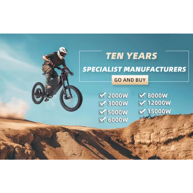 จักรยานเสือภูเขาไฟฟ้าสมรรถนะสู - 72V 12000W Electric Dirt Bike บทวิจารณ์และราคา