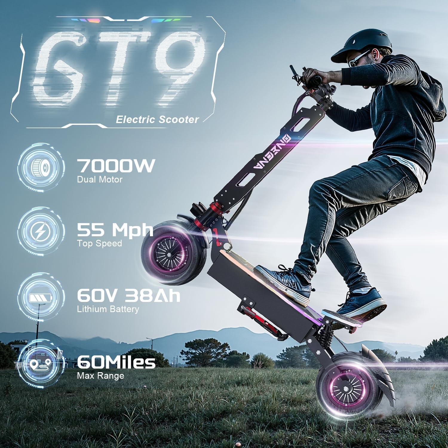 ONECNA NEW GT9 GT8 GT7 สกู๊ตเต - 60V 5600W Dual Motor Electric Scooter บทวิจารณ์และราคา