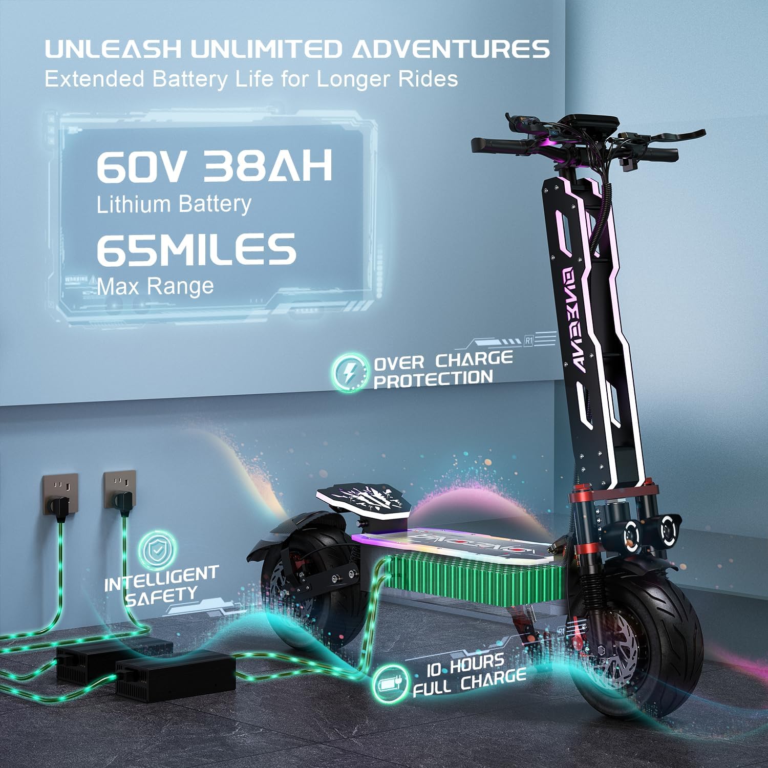 ONECNA NEW GT9 GT8 GT7 สกู๊ตเต - 60V 5600W Dual Motor Electric Scooter บทวิจารณ์และราคา