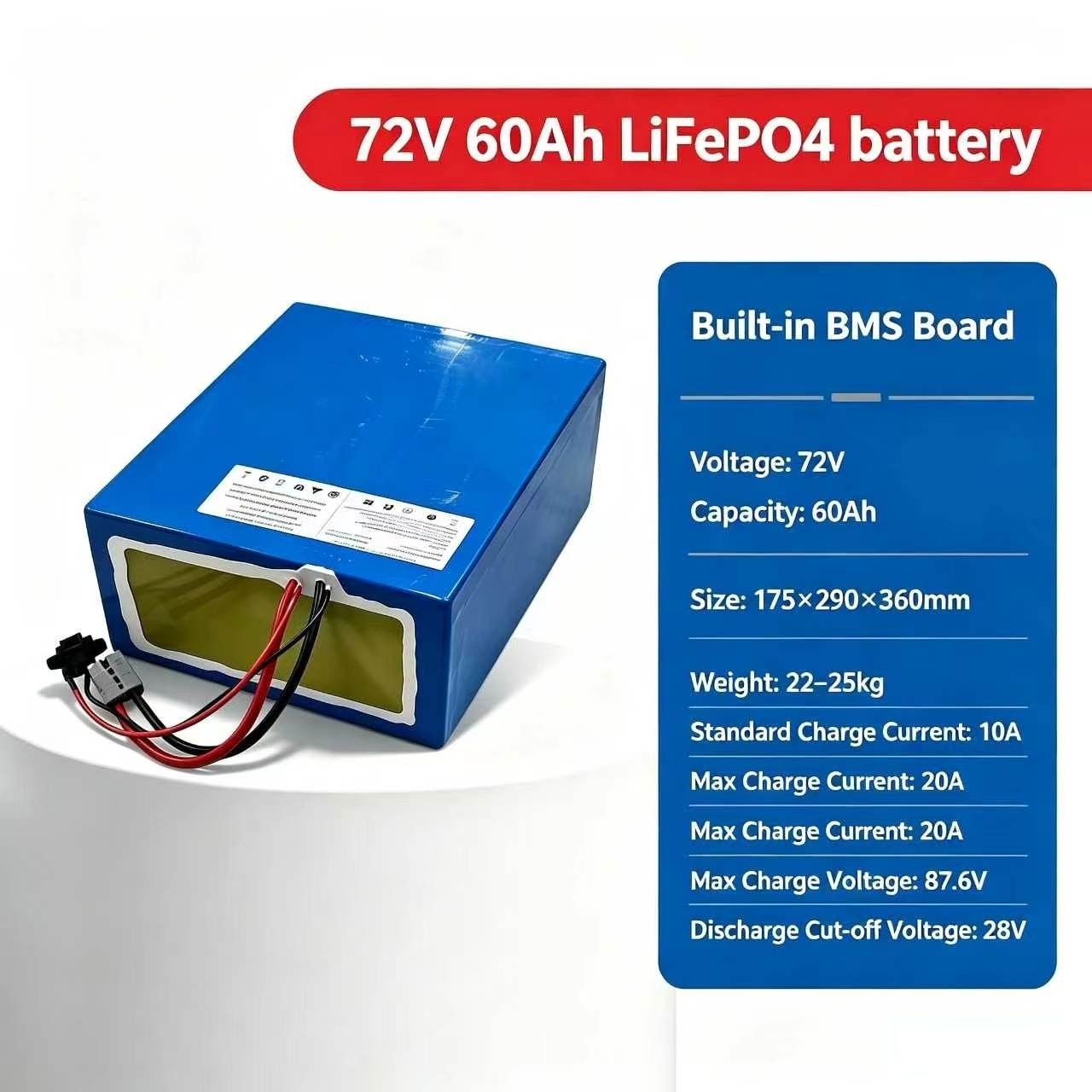 แบตเตอรี่ลิเธียม 72V 60Ah life - 72V 60Ah Lifepo4 Battery Pack บทวิจารณ์และราคา